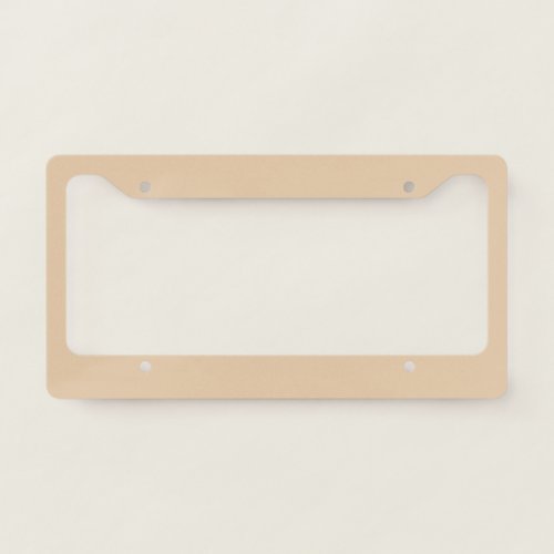 Burly Wood Solid Color License Plate Frame