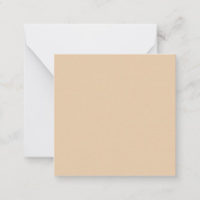 Burly Wood Solid Color Note Card (Front)