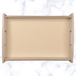 Burly Wood Solid Color Serving Tray