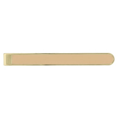 Burlywood  gold finish tie bar