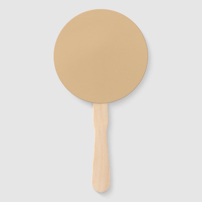 Burlywood (solid color)  hand fan (Front)