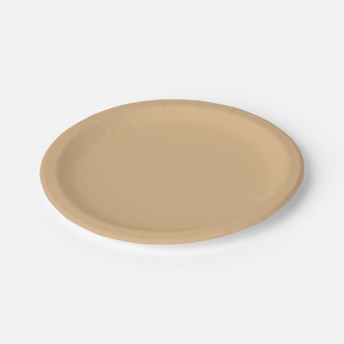 Burlywood solid color  paper plates