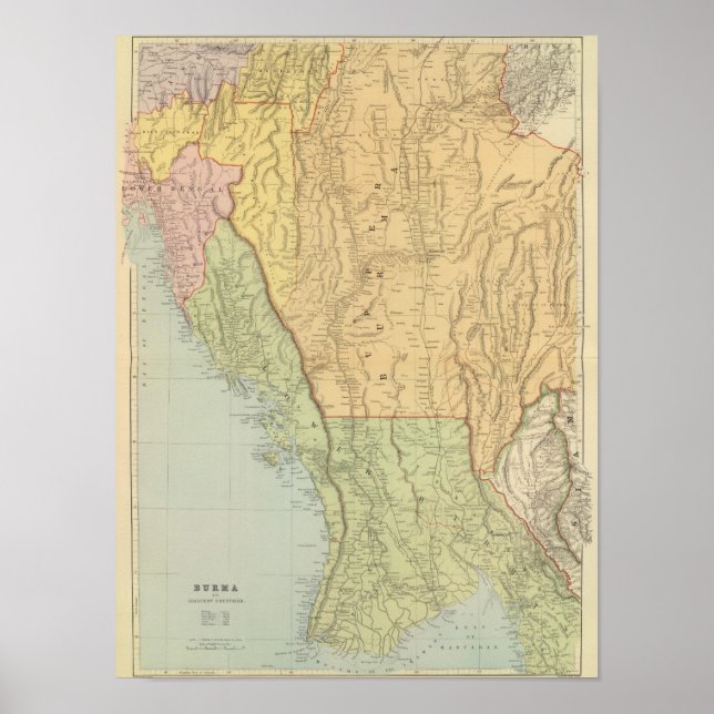 Burma and adjacent countries poster (Front)