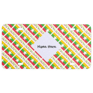 Burma and Myanmar Flag Tiled Personalized License Plate