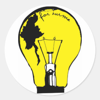 burma classic round sticker