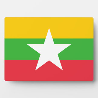 Burma Flag; Myanmar Plaque