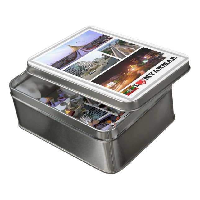 Burma - Myanmar - I Love - Jigsaw Puzzle (Lid Open)
