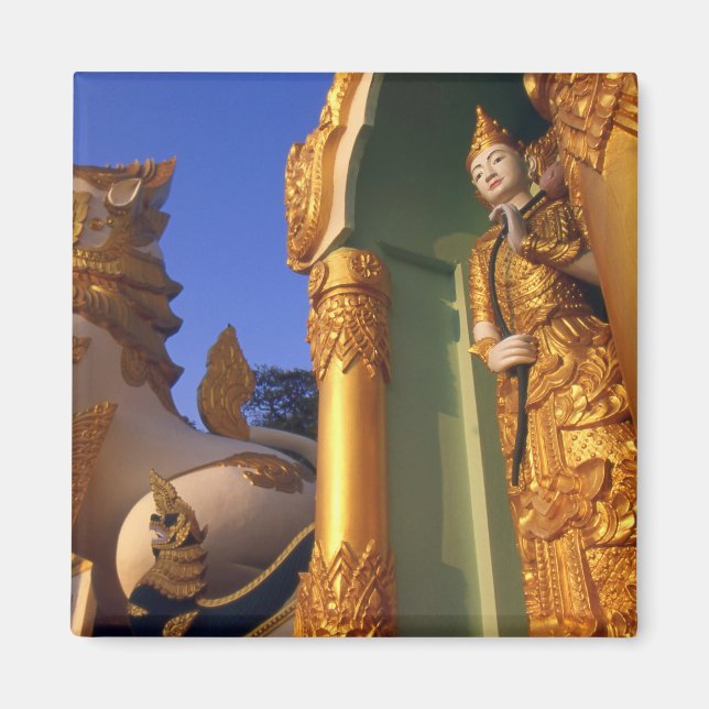 Burma (Myanmar), Rangoon (Yangon) Temple Magnet (Front)