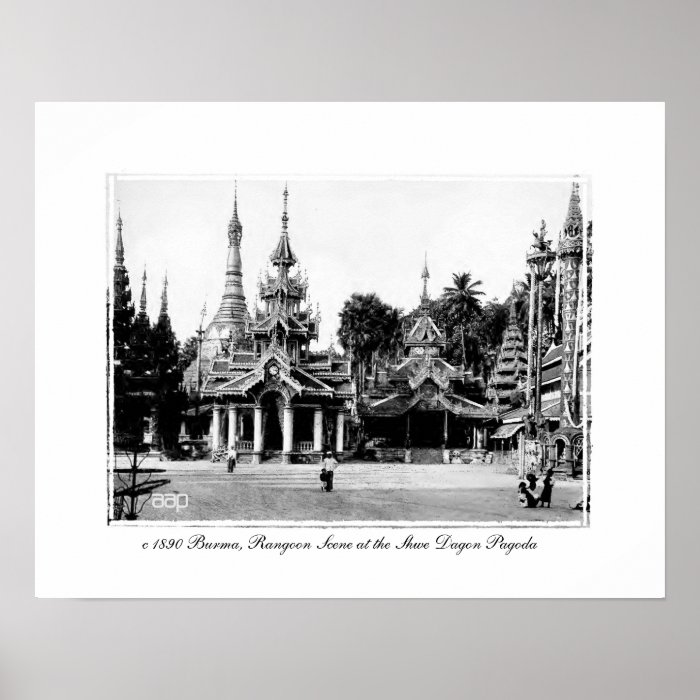 Burma, Rangoon Scene at the Shwe Dagon Pagoda Print