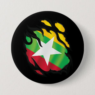 Burma Ripped Flag Button