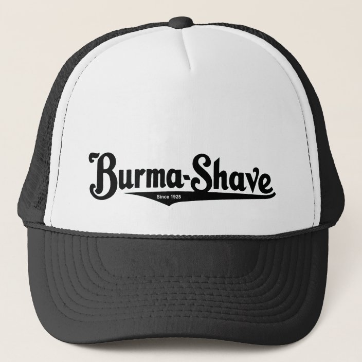 BurmaShave shaving cream Trucker Hat