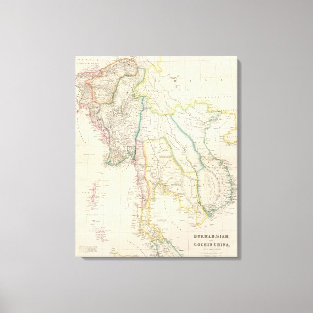 Burmah, Siam, and Cochin China Canvas Print (Front)