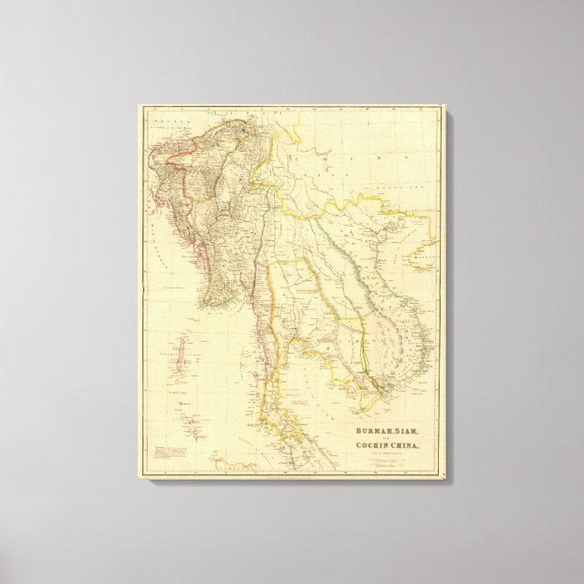 Burmah, Siam, Cochin China Canvas Print (Front)