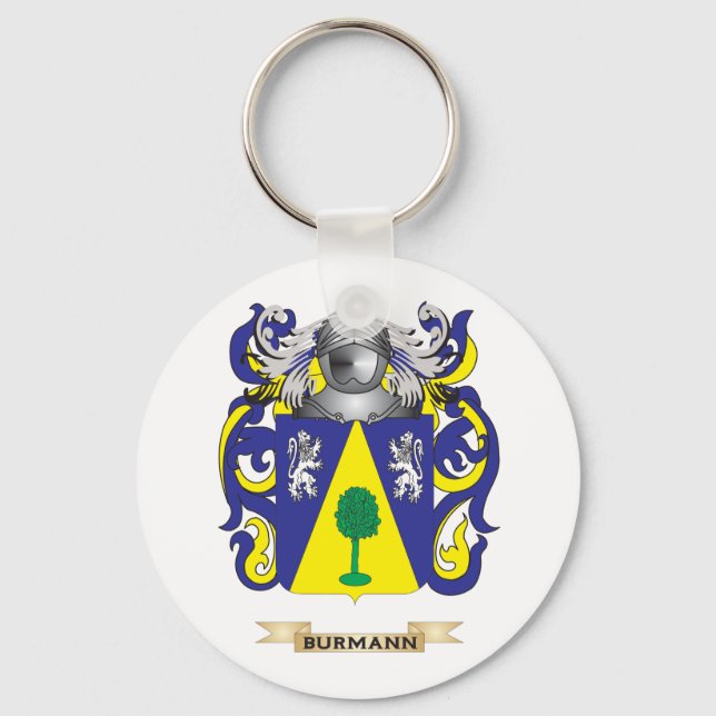 Burmann Coat of Arms (Family Crest) Keychain (Front)