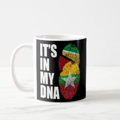 Burmese And Guyanese Mix DNA Flag Heritage  Coffee Mug