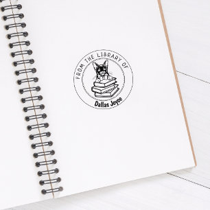 Burmese Cat, Book From the Library Of Rubber Stamp