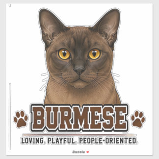 🐾 Burmese Cat Owner Family Pride 🐾 Sticker