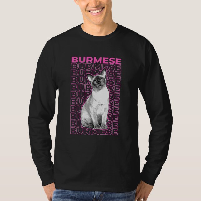 Burmese Cat Pastel Aesthetic T-Shirt (Front)
