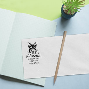 Burmese Cat Return Address Rubber Stamp