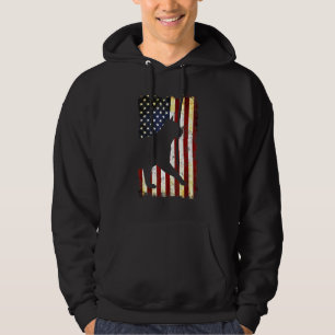 Burmese Cat Silhouette American Flag 4th Of July Hoodie
