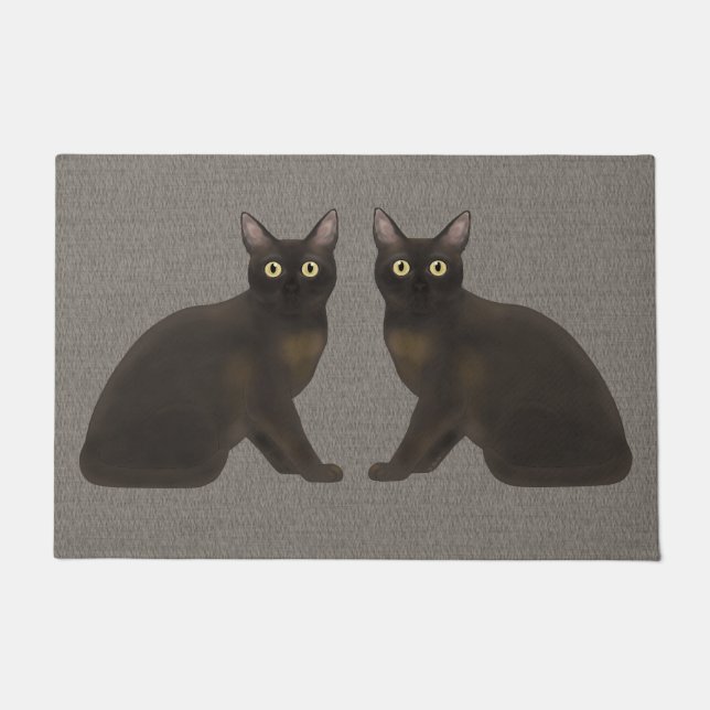 Burmese Cats Doormat (Front)