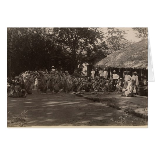 Burmese dancers celebrating, Burma Cards (Front Horizontal)