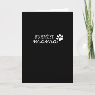 Burmese mama card