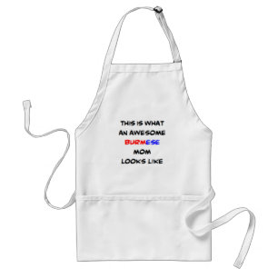 burmese mom, awesome adult apron