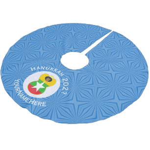 Burmese Myanmar Angel Hanukkah Flag Personalized Brushed Polyester Tree Skirt