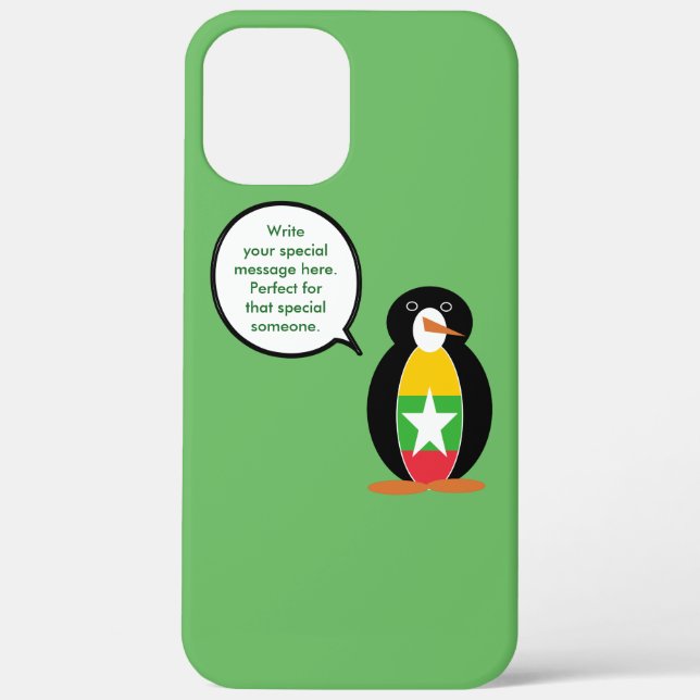 Burmese Myanmar Wildlife Penguin Personalized Gift Case-Mate iPhone Case (Back)