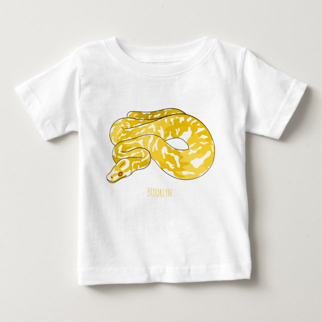 Burmese python snake cartoon illustration  baby T-Shirt (Front)