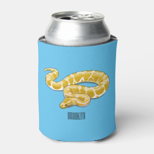 Burmese python snake cartoon illustration can cooler