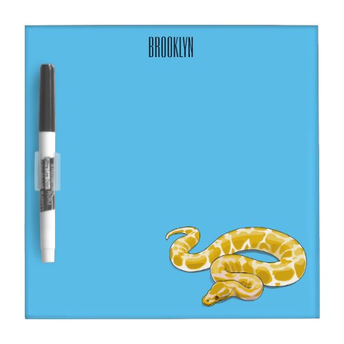 Burmese python snake cartoon illustration dry erase board