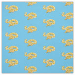 Burmese python snake cartoon illustration fabric