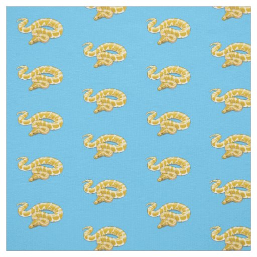 Burmese python snake cartoon illustration fabric