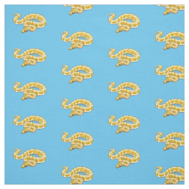Burmese python snake cartoon illustration fabric (Swatch)