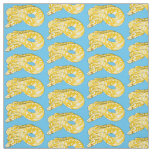 Burmese python snake cartoon illustration  fabric