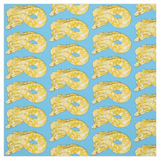 Burmese python snake cartoon illustration  fabric