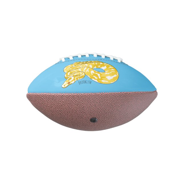 Burmese python snake cartoon illustration  football (Rotated 270)