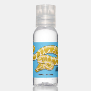 Burmese python snake cartoon illustration hand sanitizer