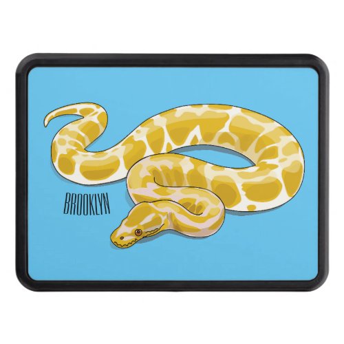 Burmese python snake cartoon illustration hitch cover