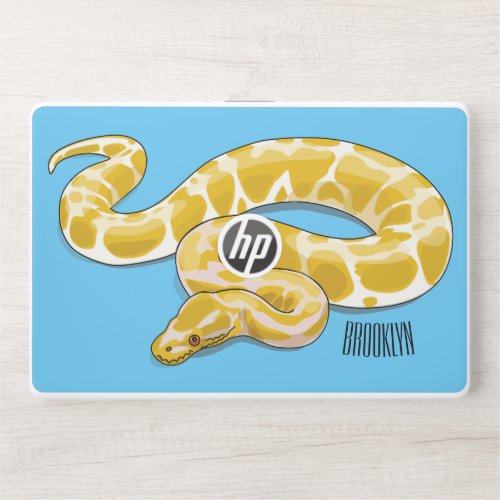 Burmese python snake cartoon illustration HP laptop skin