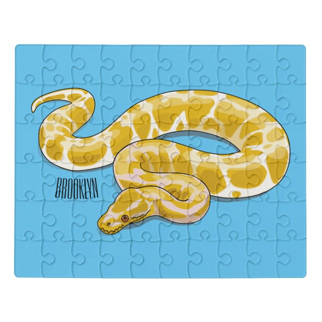 Burmese python snake cartoon illustration jigsaw puzzle (Puzzle Horizontal)
