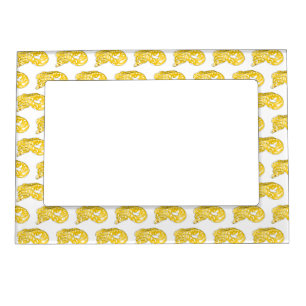 Burmese python snake cartoon illustration magnetic frame
