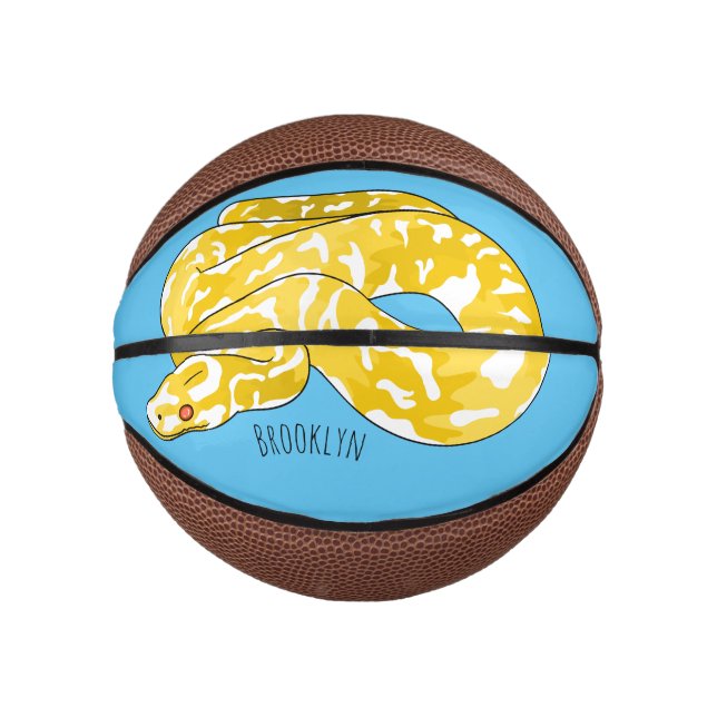 Burmese python snake cartoon illustration  mini basketball (Front)