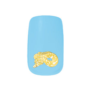 Burmese python snake cartoon illustration minx nail art
