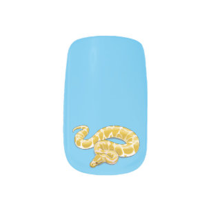 Burmese python snake cartoon illustration minx nail art