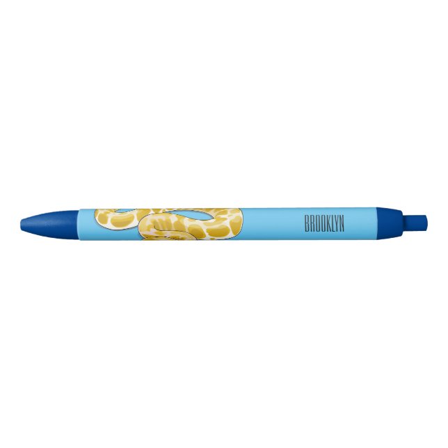 Burmese python snake cartoon illustration pen (Front)