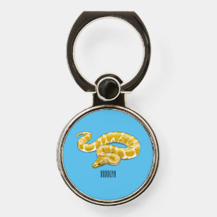 Burmese python snake cartoon illustration phone ring stand