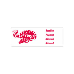 Burmese python snake cartoon illustration self-inking stamp